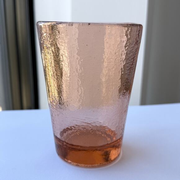 Fire and Light Recycled Glass 12oz Tumbler Copper Orange - 4 3/4” - Picture 2 of 6